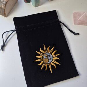 Sun and Moon Velvet Tarot/Oracle Bag (Black)